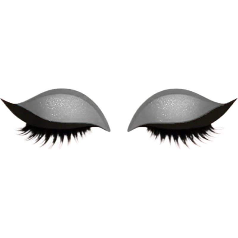 2 In 1 Eyeshadow Party Makeup Easy Use Reusable Self Adhesive With Eyelash Waterproof Eyeliner Sticker Cosmetic