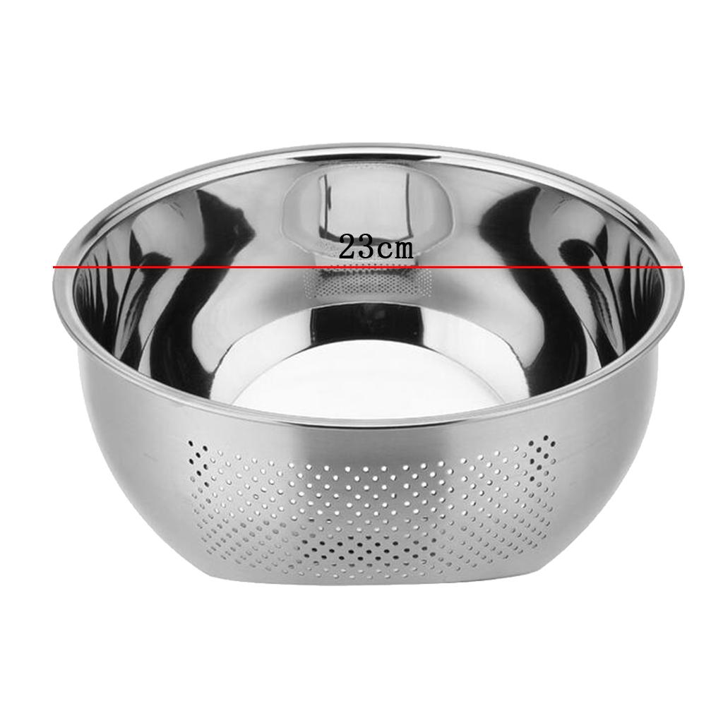 Kitchen Strainer, Stainless Steel Colander Rice Washer Vegetable Fruit Washing Bowls for Cleaning , Rice, and , Kitchen Tools