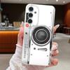 Vintage Camera Pattern Case For Samsung S26 Ultra A57 A37 A17 A18 S25 S24 S23 S22 Ultra S21 FE A15 A35 A55 A16 A36 A56 5G Leather Texture Soft Cover