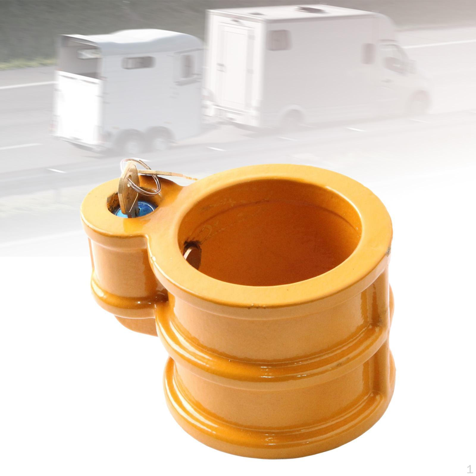 

Цилиндрический замок сцепного устройства прицепа Запасная часть Сцепные устройства для буксировки Крюк для буксировки автодома жёлтый