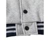 Children's Letters Baseball Uniform Outerwear Spring and Autumn Boys' Button Fleece-lined Hoodie Baby Boys' V-neck Color Matching Clothes