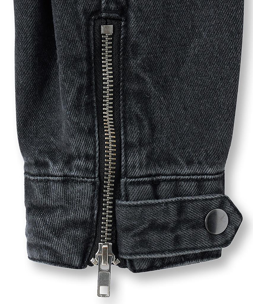 The Anti Platform Oversized Crop Rider Denim Jacket (Black)