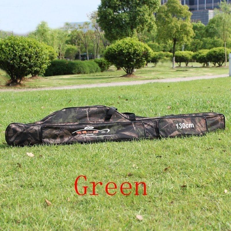 

Сумка для риболовлі великої місткості 130 см Двошарова сумка для рибальських снастей Вудилища Сумка для приманок Багаторазове використання зелений