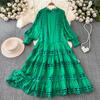 Vintage Court Style Summer New Arrival Embroider Dress
