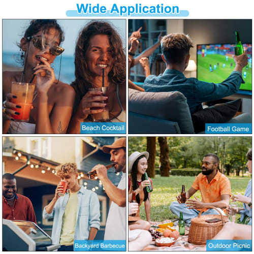 PATIKIL Slim Can Cooler, 16oz Skinny Can Insulated Beer Sleeve Beverage Holder for Beer, Soda, Coffee, Regular Cans and Bottles, Black