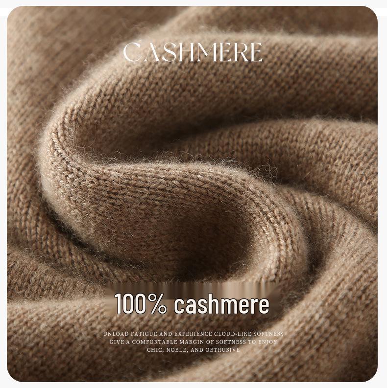 Women's Cashmere Sweater: Thickened Seven-Needle Knit Pullover for Autumn & Winter