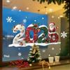 2026 Merry Christmas Glass Window Stickers Cartoon Designs Decals Stickers For Home Xmas Ornaments Gifts