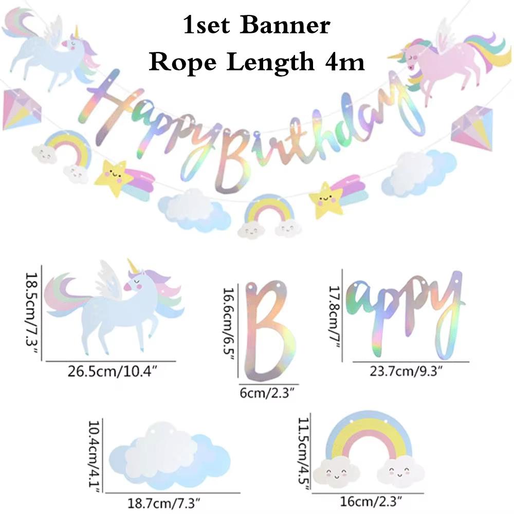 Cartoon Unicorn Birthday Party Decorationa  Unicorn Theme Bleware Paper Plate Cup Tablecloth Birthday Party Decor Supplies
