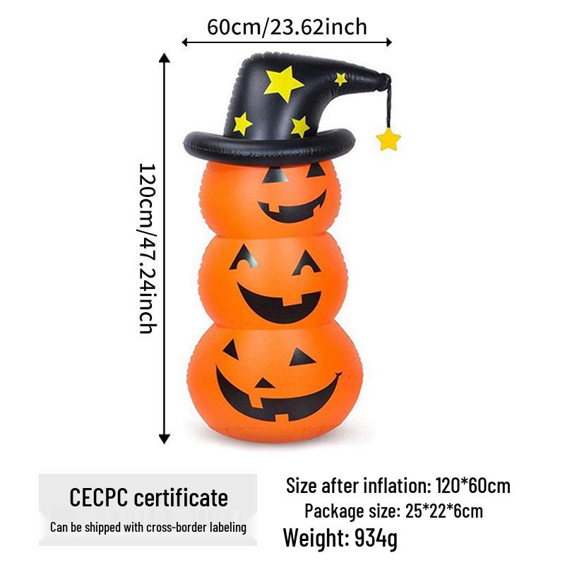 Inflatable PVC Pumpkin Ghost Tumbler Halloween Decoration