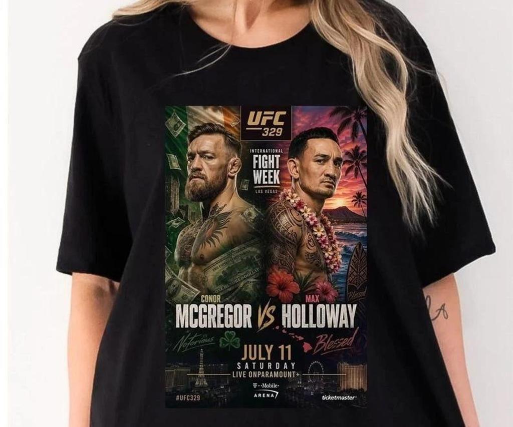 UFC 329 Conor McGregor vs Max Holloway 2026 T-Shirt and kids tshirt