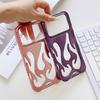 iPhone 16 Flame Pattern Cooling Case: Electroplated Drop-Proof Cover for Apple 14/15ProMax