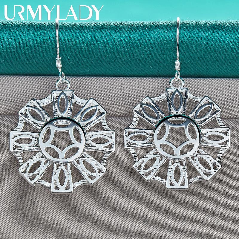 925 Sterling Silber Blumenohrringe für Damen Modeschmuck