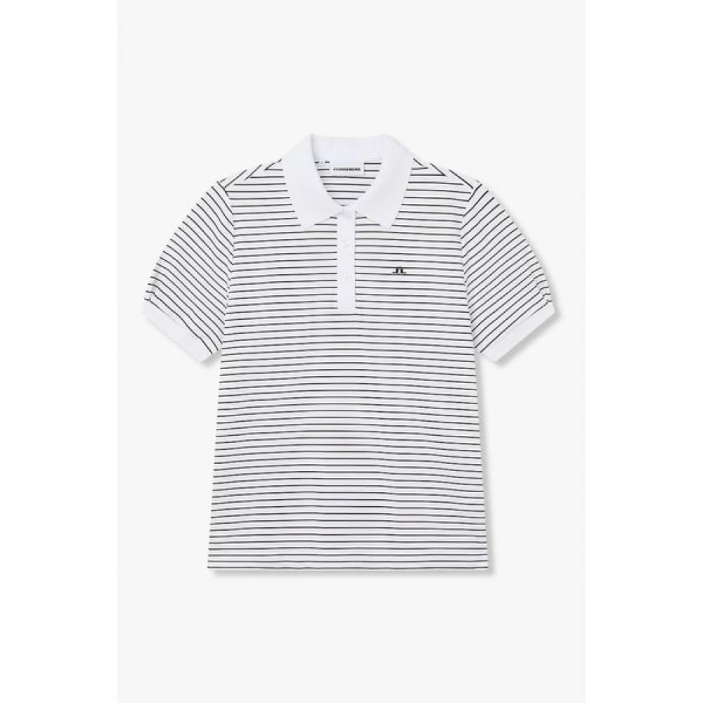 J.lindeberg Women Anna Stripe Polo 1546126949 blacks/S