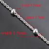 Wholesale 10pcs/lot Width 1.5mm 2mm Tiny Beaded Chain Stainless Steel Link Chain for Necklaces Bracelets Foot Jewelry