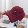 Simple & Character Embroidery Suede Warm Baseball Cap Women's Early Autumn Outdoor Travel Versatile Bent Hat Men's
