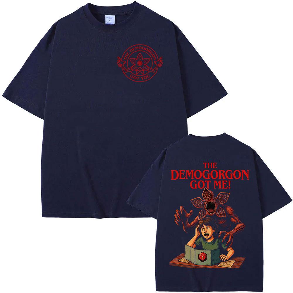 Eddie Munson The Demogorgon Got Me Tshirt Man Eating Flower Monster Pattern Tshirt Mens Womens Casual Tshirt Top