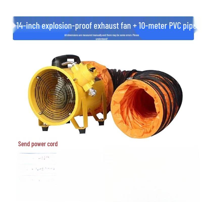 14-inch Explosion-Proof Handheld Axial Flow Fan with 10m Duct CN plug (adapter included)