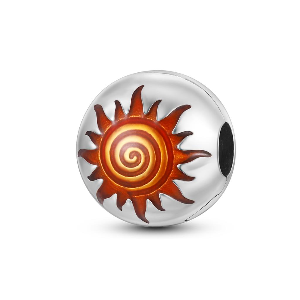 Silver Clasp 925 Silver Pave Clip Charms Colored Beads Stopper Safety Chain Fit Original Bangle Bracelet Jewelry Clip