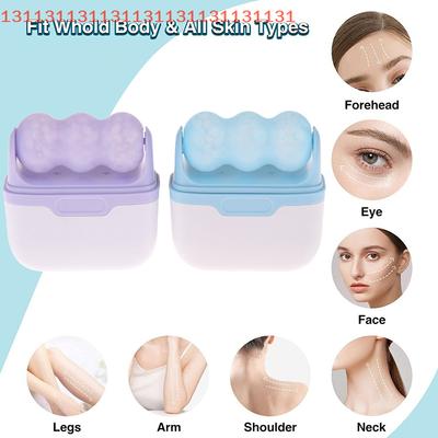 Double Head Ice Roller For Face Eye Puffiness Migraine Pain Relief Minor Injury Facial Cold Therapy Massage Roller Skin Care