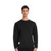 Lining Sports Trend Series Solid Color Small Logo Pullover Long Sleeve Crew Neck Sweatshirt Men Tops Black AWDT073-4