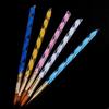 5pcs/set Nail Print Pen Crystal Handle Acrylic Art Nail Brush Kit for For Crystal UV Gel Painting Flower Pens Nails Art Tools