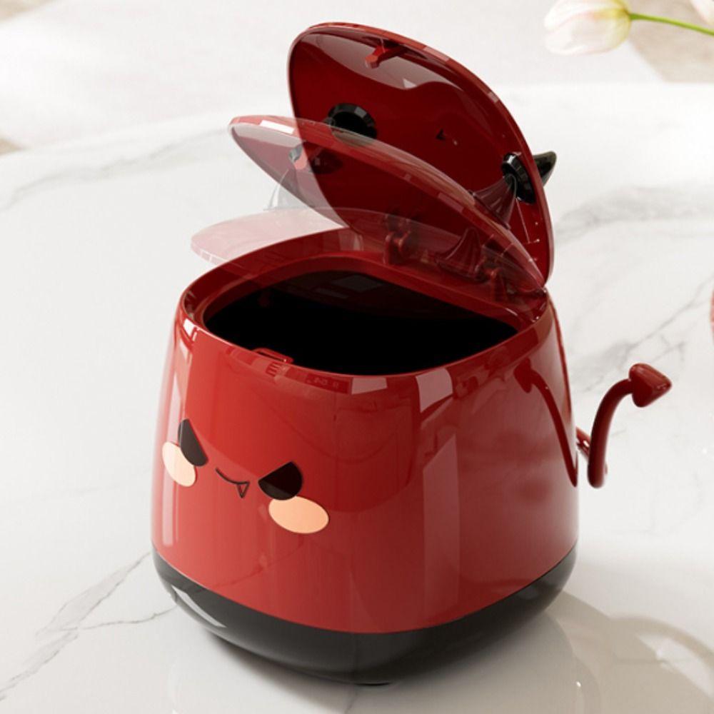 Cartoon Mini Trash Can Simple Design Desktop Trash Can Stylish Dust Bin Office