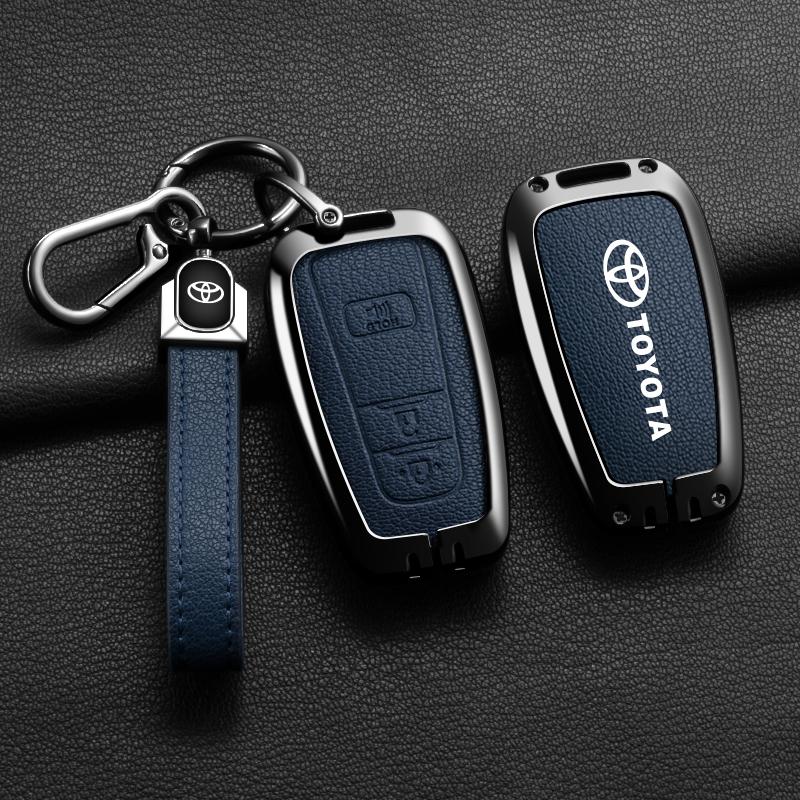 Car Key Case Cover Protector Shell Bag for Toyota Camry Avalon C-HR Prius Corolla GT86 Highlander RAV4 4Runner Prado 2018-2024