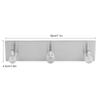 Stainless Steel Adhesive Household Wall Hanging Hook Hanger for Towel Clothes Hat(Straight Hook Three Hooks )