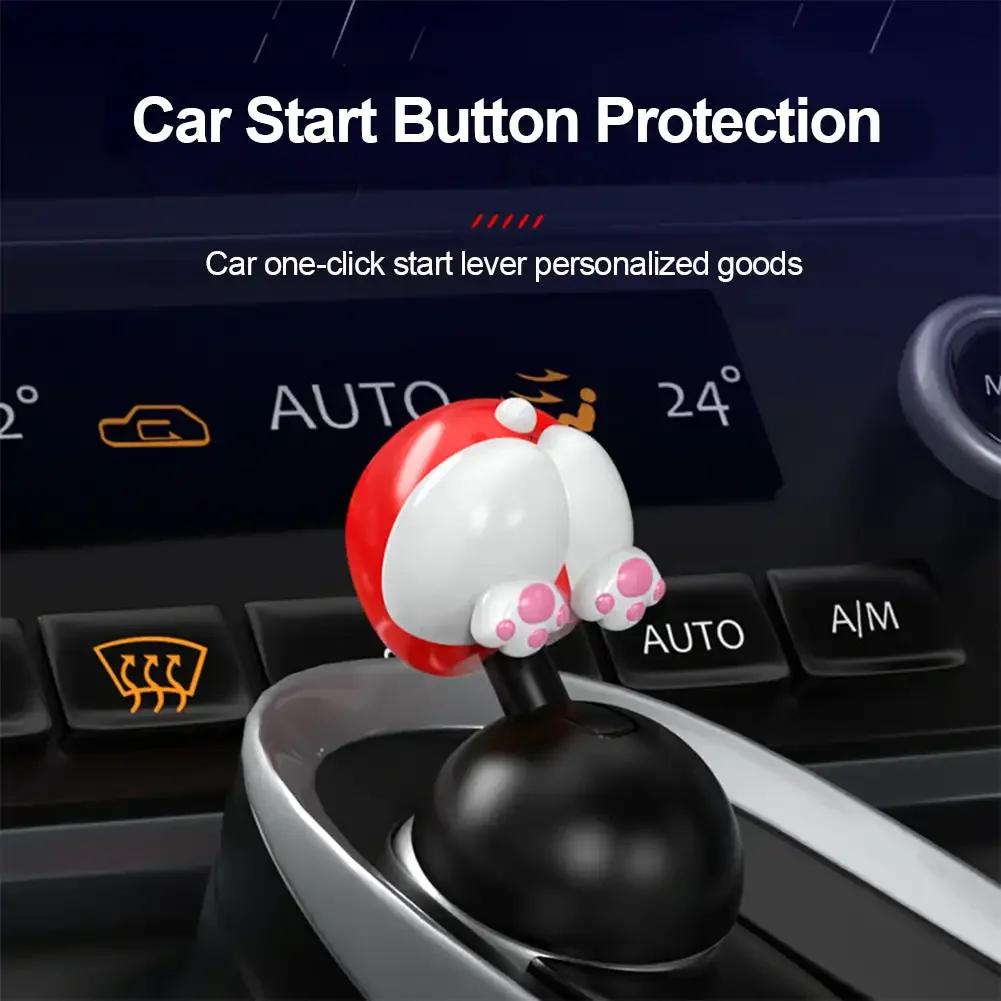 Car Push Start Button Lever Creative One Key Start Button Rocker Interior Decoration Engine Start Modificatio Button Joystick