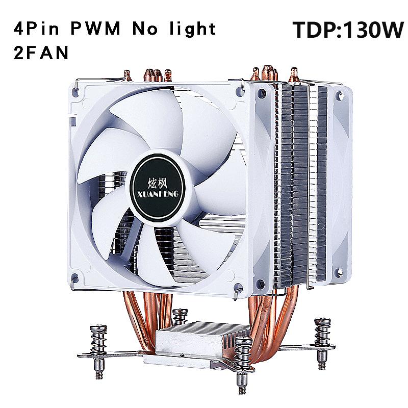 Tower Type Radiator Processor 2/4/6 Heat Pipe Air-cooled CPU Cooler White Fan mute Install slots LGA2011 2066 2099 xeon x79 x99