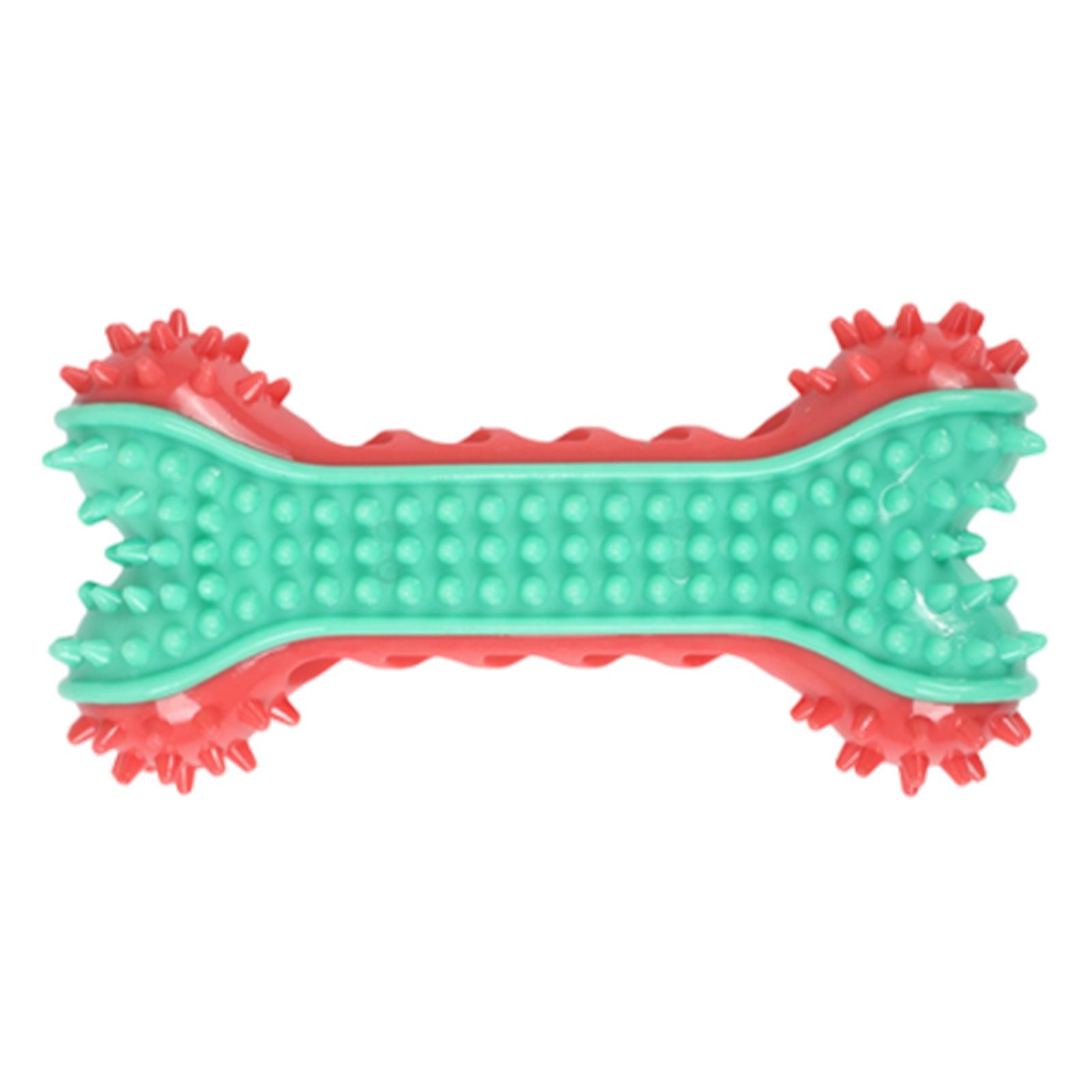 

Durable TPR Dog Chew Toy Bone Shape with Dual Texture for Teeth Cleaning and Interactive Play Suitable for Medium and Large Dogs One Size