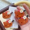 2Pcs Kawaii Sanrio Black Skin Hello Kitty Hairpin Sweet Girls Cute Cartoon Bangs Side Clip Creative Headdress Birthday Gifts