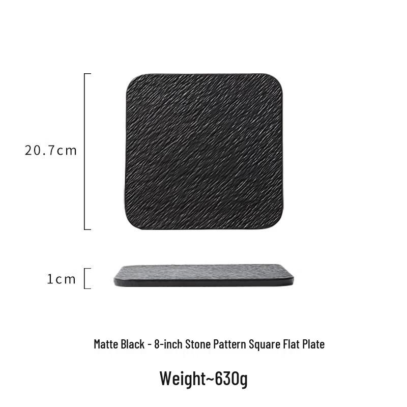 De'ou Xingguang Minimalist Rock Texture Ceramic Dinner Plate