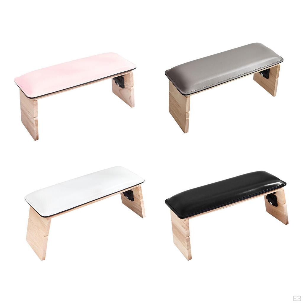 Arm Rest for Nail, Foldable Hand with PU Leather Soft Cushion, Professional and Home