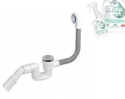 Bathtub Siphon - Klik-Klak Chrome Cleaned from the Top Bathloc Free Household Vinegar Gel