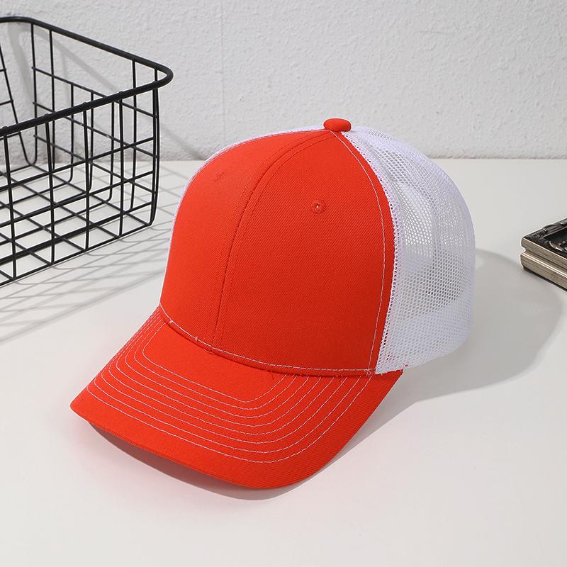 Fashionable sun hats Summer breathable mesh men's and women's hats Outdoor solid color light plate baseball caps casual hats