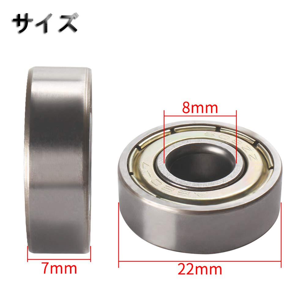 608ZZ Miniature Bearings Ball Bearings Inner Diameter 0.3 x Outer Diameter 0.9 x Width