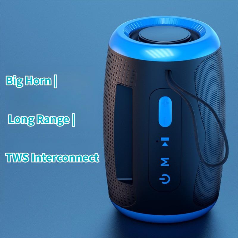 Portable Speaker Wireless Bluetooth Speakers with 5.3 Stereo FM/SD/USB Disk/Aux Modes Waterproof for Outdoor Hifi Sound TSN-1