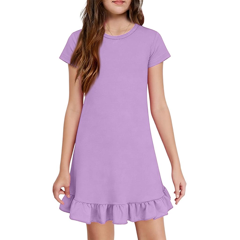 Girls' Pocket Dress - Short Sleeve Loungewear