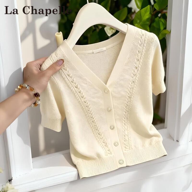 La Chapelle Women s Solid Color Short Sleeve T-Shirt S
