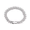 European and American style heart-shaped Roman diamond crystal bracelet for women, new summer light luxury niche high-end jewelry