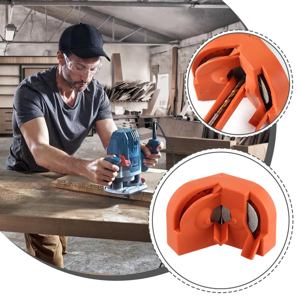 Electric Drill Bit Sharpener 2-16mm Twist Bit Grinder Attachment with Replaable Double-Sided Stones for DIY Workshop