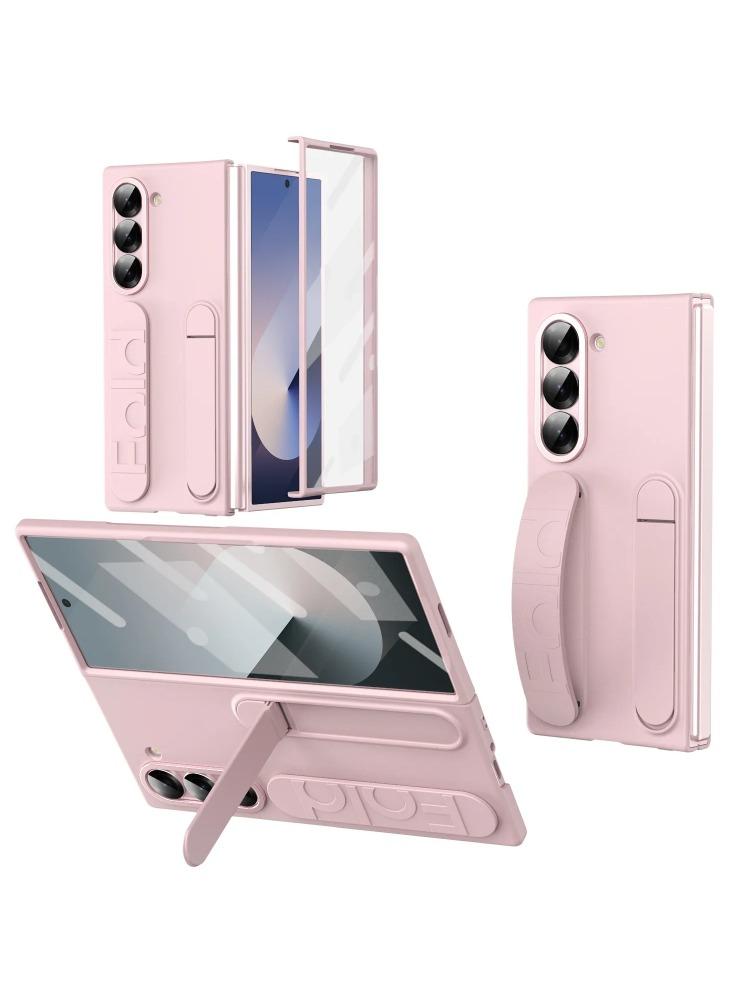 Originale Kratzfeste Handyhülle für Samsung Galaxy Z Fold 7 6 5 4 3 5G Ständer Gehärtetes Glasfolie Silikon Griff Schutzhülle