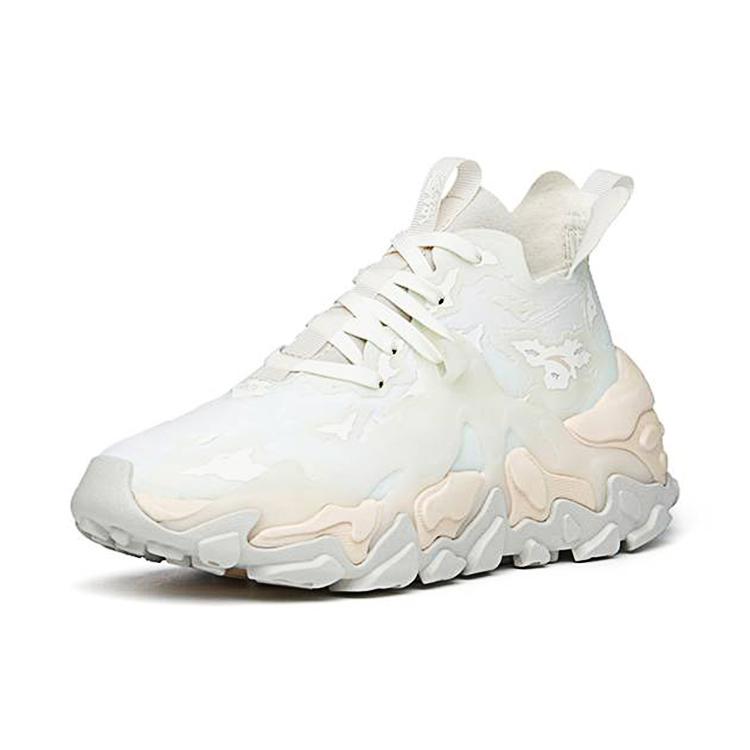 New Anta Callus Removal Pro Cushioned Slip Resistant Abrasion Resistant Low Top Chunky Sneakers Women's White Pink 122228860-2