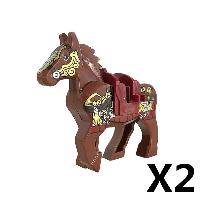 Medieval Castle Knight Building Block African Animal Elephant Tiger Camel Deer Bear Dragon Horse soldier Sheep Boar MOC Toy Gift