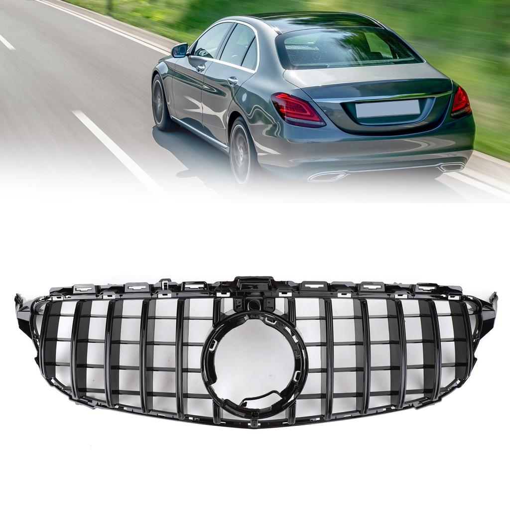 GTR Style Grill Grille W/Camera fit Mercedes-Benz W205 C205 A205 2019-2021