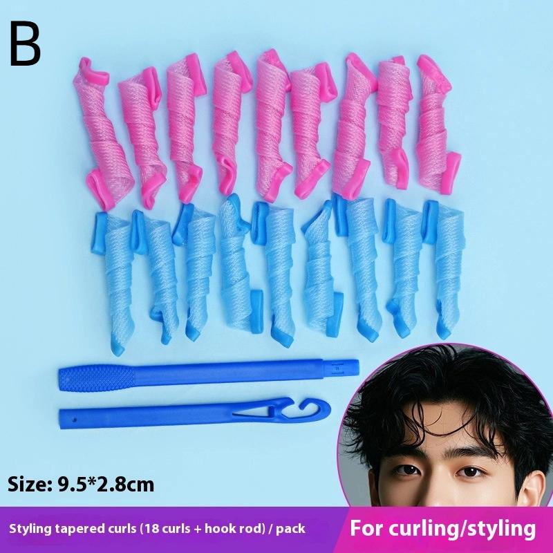

18/28 шт. Железный инструмент для укладки волос, создания волн, текстурирования, Волшебный бигуди для волос с водяной волной без нагрева, текстура, автоматический ролик