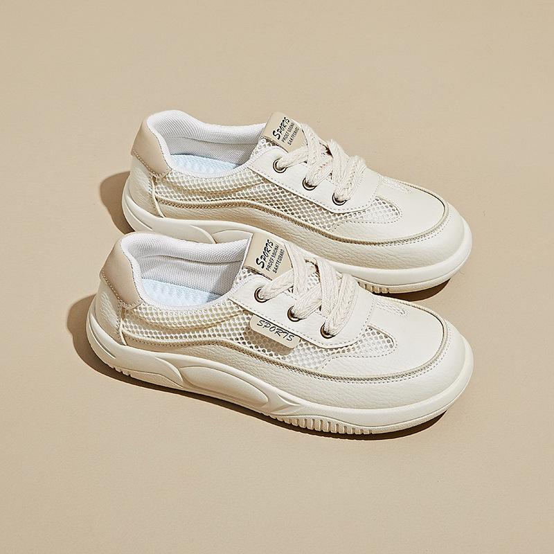 Summer Mesh White Shoes New Style Female Students' Height-enhancing Breathable Board Shoes Casual Shoes