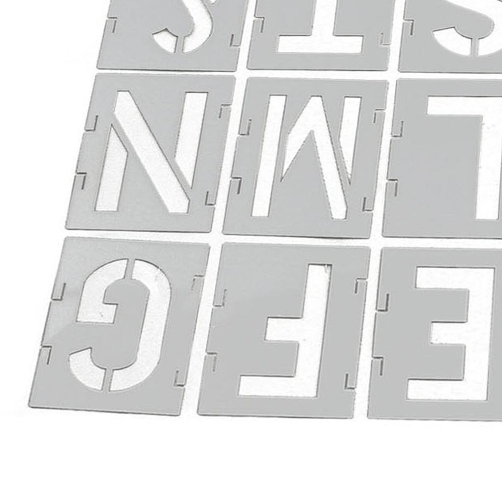 42pcs Spray Paint Stencil Colored Drawing Portable DIY Alphabet Template Stencil for Home