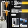 Explosion Proof Natural Gas Pipe 0.5/1/1.5/2/2.5m Flexible Steel Stove Gas Line Rodent Proof Armored Gas Dryer Hose Kit